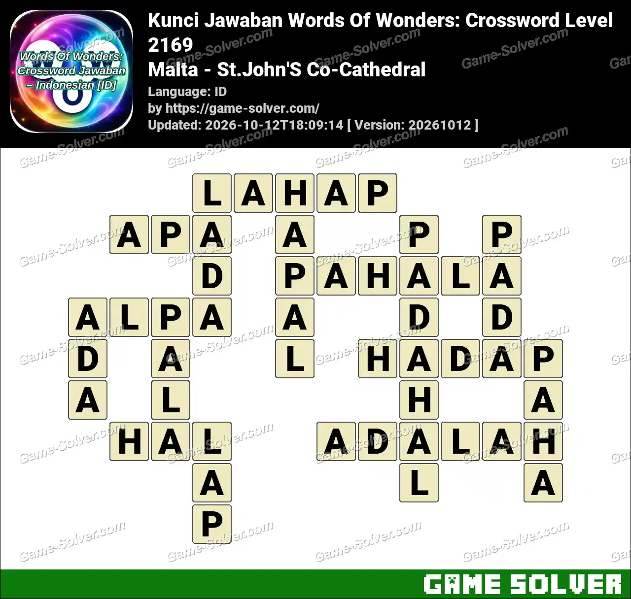 Kunci Jawaban Words Of Wonders: Crossword Level 2169 – Malta – St.John’S Co-Cathedral